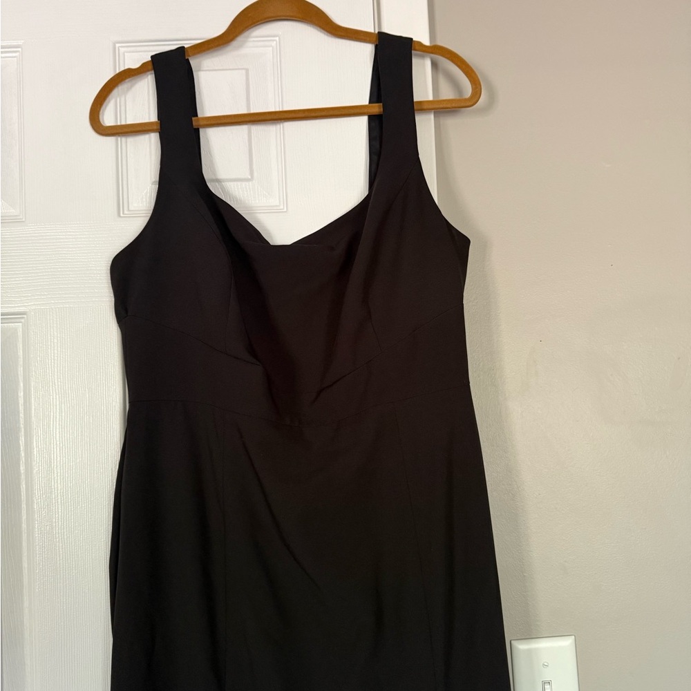Amsale Black Formal Maxi Dress Gown Event Date Night Wedding Guest Bridesmaid